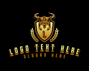 Viking Helmet Shield logo