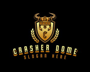 Viking Helmet Shield logo