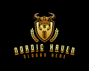 Viking Helmet Shield logo