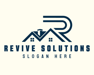 House Residential Letter R logo design