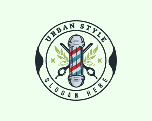 Barbershop Stylist Grooming Logo