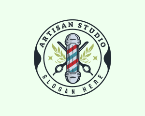 Barbershop Stylist Grooming logo design