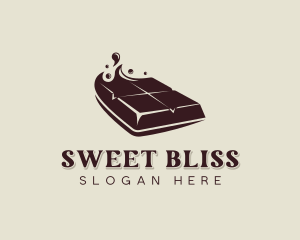 Chocolate Bar Candy Snack logo design