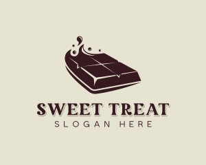 Chocolate Bar Candy Snack logo design