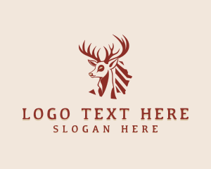 Buck Antler Deer logo