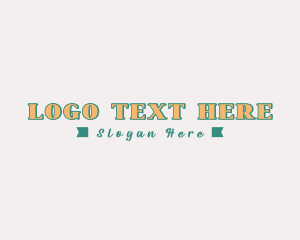 Vintage Retro Ribbon logo