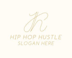 Business Calligraphy Letter H logo design