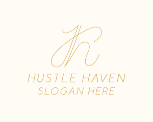 Business Calligraphy Letter H logo design