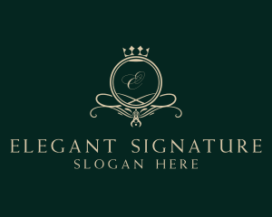 Signature Script Crown Boutique  logo design