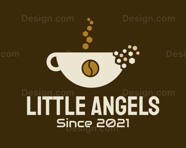 Coffee Cup Pixel Logo