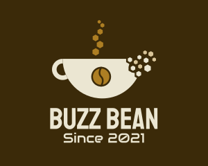 Coffee Cup Pixel  logo design