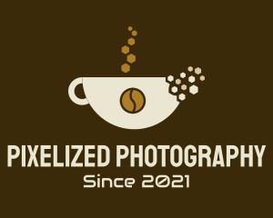 Coffee Cup Pixel  logo design