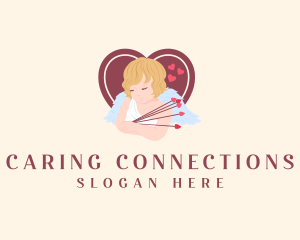 Love Cupid Heart logo design