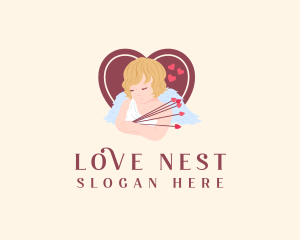 Love Cupid Heart logo design