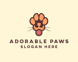 Animal Dog Paw logo design