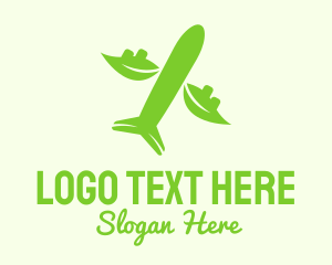 Green Eco Plane logo