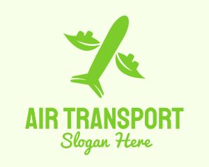 Green Eco Plane logo design