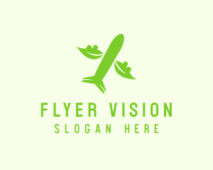 Green Eco Plane logo
