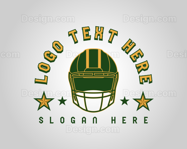 Football Star Helmet Logo