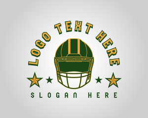 Football Star Helmet Logo