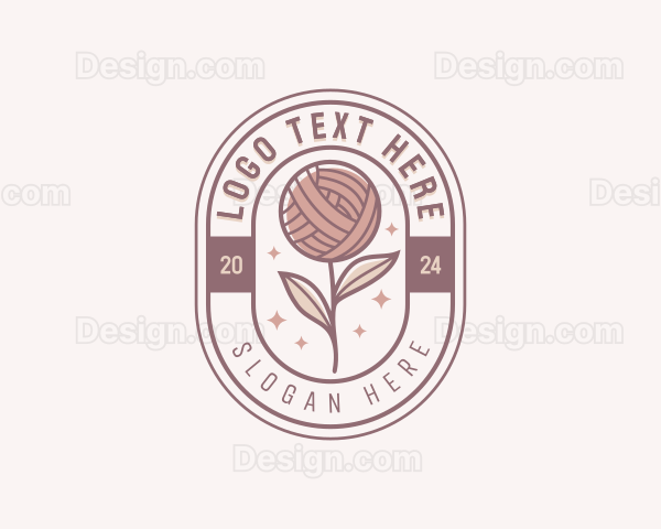 Handcrafted Knitting Yarn Logo