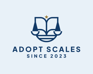 Legal Scales Star logo design