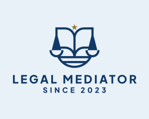 Legal Scales Star logo design