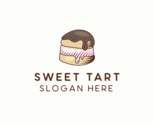 Cream Puff Dessert Pastry logo design