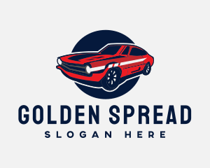 Modern Cool Muscle Car logo design