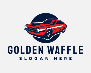 Modern Cool Muscle Car logo design