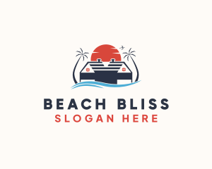 Sunset Beach House Property logo design