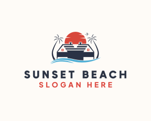 Sunset Beach House Property logo design