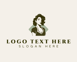 Retro Woman Pinup Logo