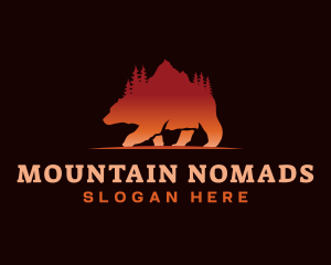 Bear Outdoor Mountain logo design