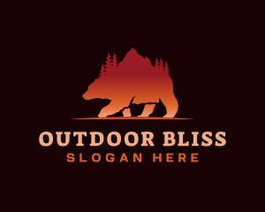 Bear Outdoor Mountain logo design