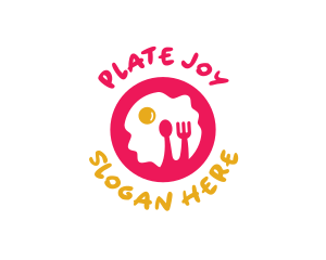 Egg Breakfast Meal Cutlery logo