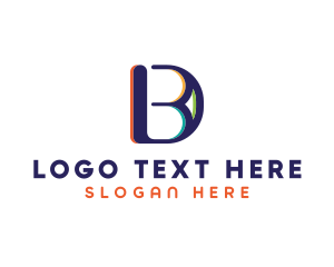 Colorful Monogram Letter DB  Logo