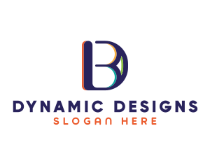 Alphabet Multicolor Letter DB  logo