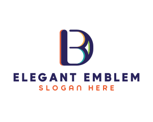 Colorful Monogram Letter DB  logo