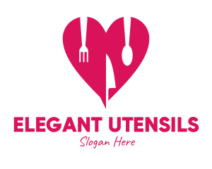 Pink Heart Utensil Restaurant logo