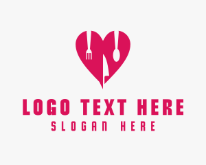 Pink Heart Utensil Restaurant logo