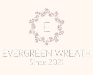 Daisy Garden Wreath Plant logo design