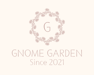 Daisy Garden Wreath Plant logo design