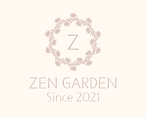 Daisy Garden Wreath Plant logo design