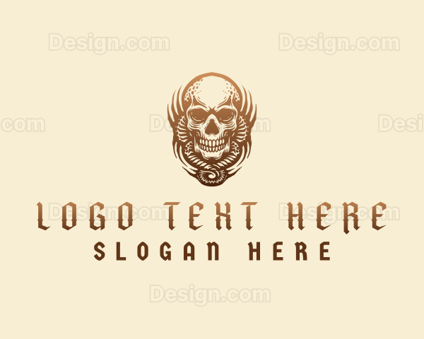 Death Snake Skull Logo