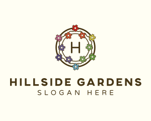 Flower Plant Gardener logo design