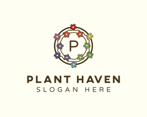 Flower Plant Gardener logo design