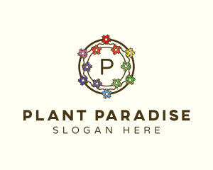 Flower Plant Gardener logo design