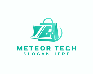 Tech Laptop Shopping logo design