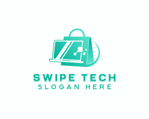 Tech Laptop Shopping logo design